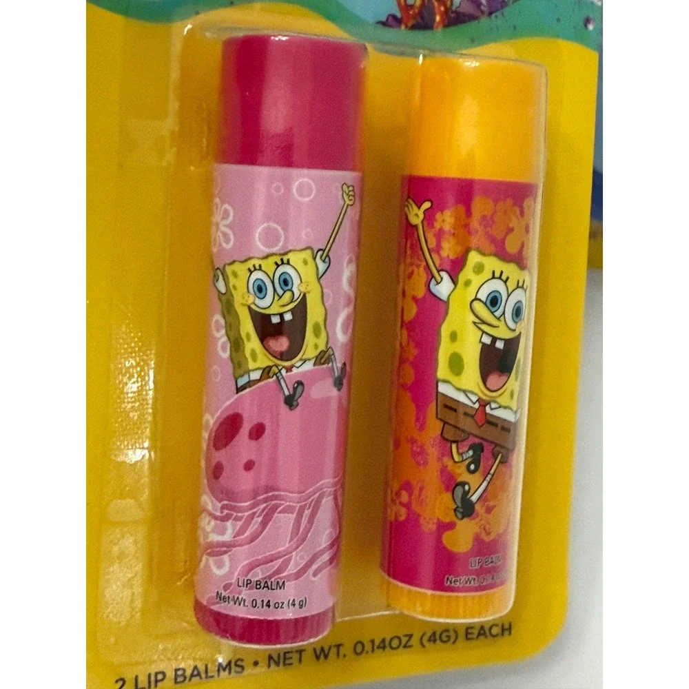 Nickelodeon SpongeBob SquarePants Lip Balm Set 2pk Tubes & Patrick Star New
